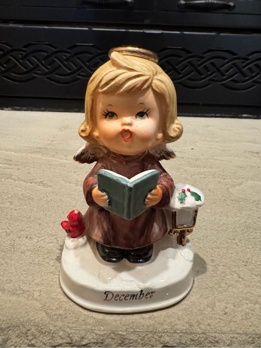 Vintage Napcoware December Birthday Christmas Angel Figurine C-9225 Japan 5.5“
